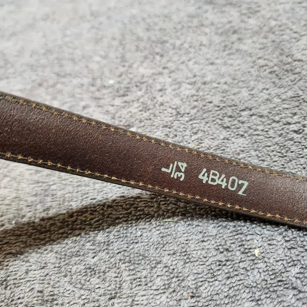 Brighton leather belt brown with Silver buckle EUC 4B4OZ Large-34 b50